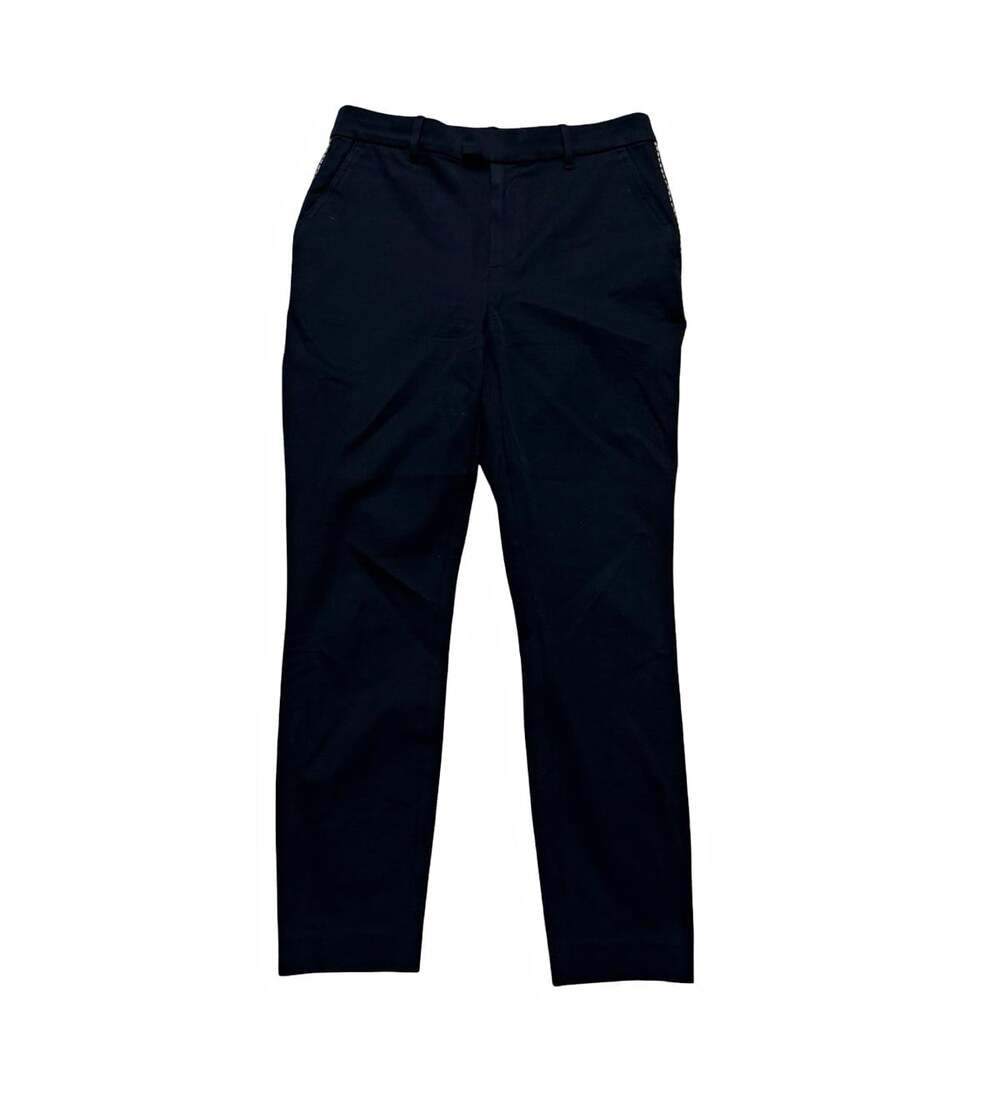 Gap Women’s Size 8 High Rise Skinny Ankle Pants Black Gold Side Stripe